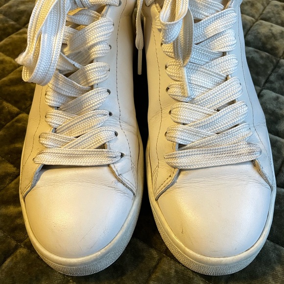 COACH Signature Leather White/Pink Sneakers - Picture 3 of 9